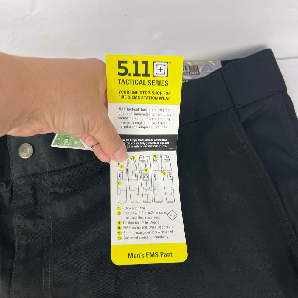 NEW 5.11 Tactical EMS Black Size 46 Unhemmed Men's 74310L Pans Teflon Coated - Picture 14 of 16